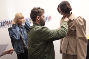 Backstage at Lutz Huelle RTW Fall 2017