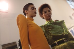 Backstage at Mugler RTW Fall 2017