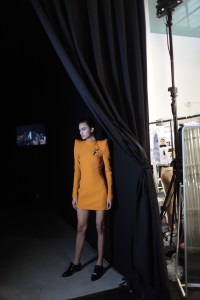 Backstage at Mugler RTW Fall 2017