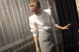 Backstage at Mugler RTW Fall 2017