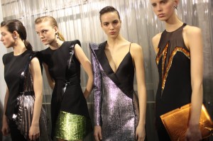 Backstage at Mugler RTW Fall 2017