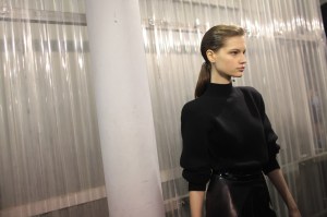 Backstage at Mugler RTW Fall 2017