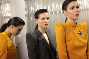 Backstage at Mugler RTW Fall 2017