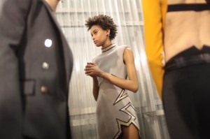 Backstage at Mugler RTW Fall 2017