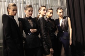 Backstage at Mugler RTW Fall 2017