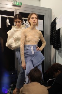 Backstage at Off White RTW Fall 2017