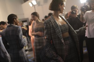 Backstage at Off White RTW Fall 2017