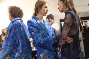 Backstage at Off White RTW Fall 2017
