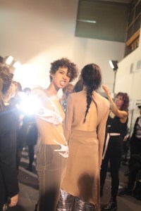 Backstage at Off White RTW Fall 2017