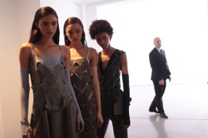Backstage at Paco Rabanne RTW Fall 2017