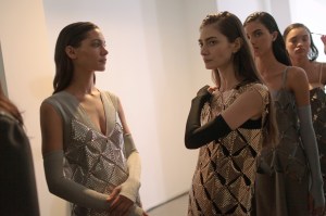 Backstage at Paco Rabanne RTW Fall 2017