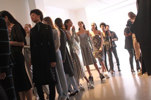 Backstage at Paco Rabanne RTW Fall 2017