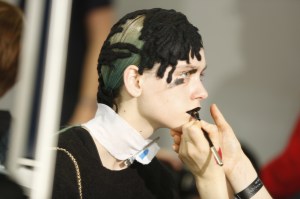 Backstage at Yohji Yamamoto RTW Fall 2017