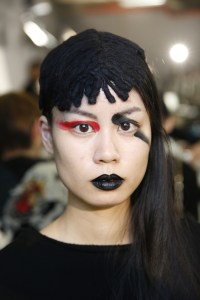 Backstage at Yohji Yamamoto RTW Fall 2017