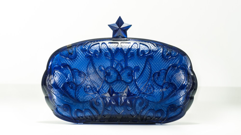 Kartell by Paula Cademartori "Rosas" clutch.