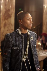 Pharrell Williams attends Chanel's Arts et Metiers fashion collection presented in Paris, Tuesday, Dec.6, 2016