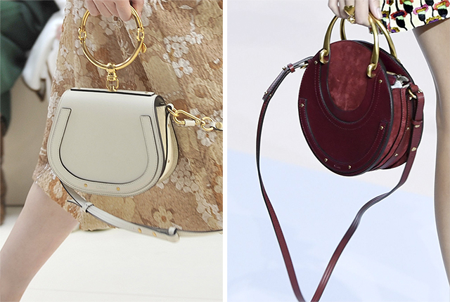 Chloé's spring '17 Nile bag (left), and fall '17 Pixie bag (right).
