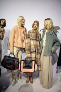 Models backstage at Clare Waight Keller's fall 2012 Ready-To-Wear collection for Chloe.