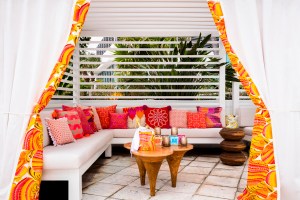 Trina Turk designed cabanas for the Diplomat beach resort.