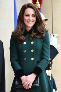 The Duchess of Cambridge (in Catherine Walker) at Elysee Palace