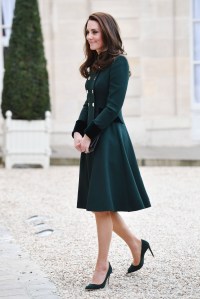 The Duchess of Cambridge (in Catherine Walker) at Elysee Palace