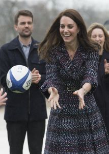 The Duchess of Cambridge (in Chanel) at an event to highlight the ties between the young people of France and the UK.