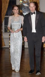 The Duchess of Cambridge (in Jenny Packham) and the Duke of Cambridge