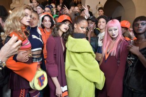 Rihanna and models