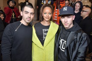 Joe Jonas, Rihanna and Nick Jonas
