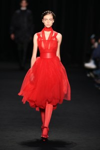 A model on the runway at Givenchy's fall 2006 show at the Carreau du Temple.