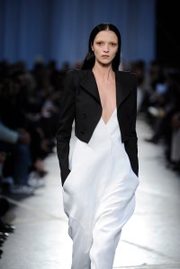 A model on the runway at Givenchy's spring 2010 show. Designed by Riccardo Tisci.