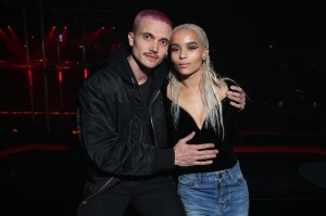 Karl Glusman and Zoe Kravitz