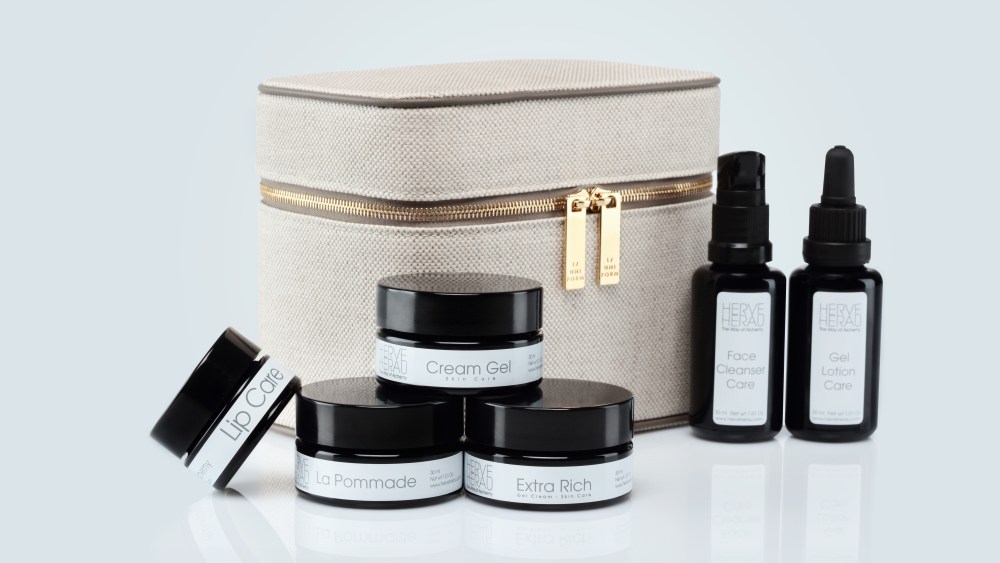 L/Uniform's vanity case filled with Hervé Herau products