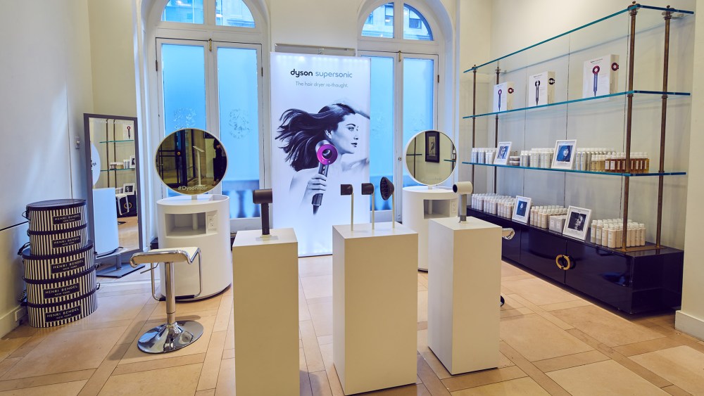 The OUAI x Dyson Styling Studio.