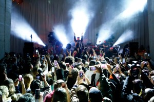 The Weeknd performing live after the show