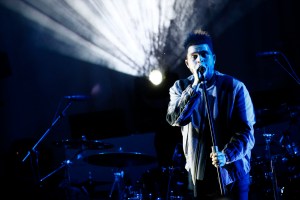 The Weeknd performing live after the show