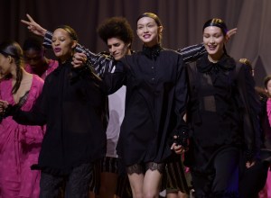 Gigi Hadid and Bella Hadid on the catwalk
