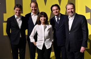Henri-Louis Bauer, Pierre-Alexis Dumas, Veonique Nichanian, Axel Dumas and Guillaume de SeynesHermes DWNTWNMEN fashion show, Arrivals, Los Angeles, USA - 09 Mar 2017