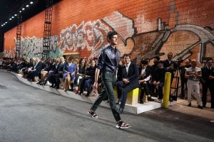 Model on the catwalkHermes DWNTWNMEN fashion show, Runway, Los Angeles, USA - 09 Mar 2017