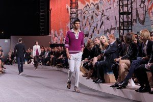 Model on the catwalkHermes DWNTWNMEN fashion show, Runway, Los Angeles, USA - 09 Mar 2017