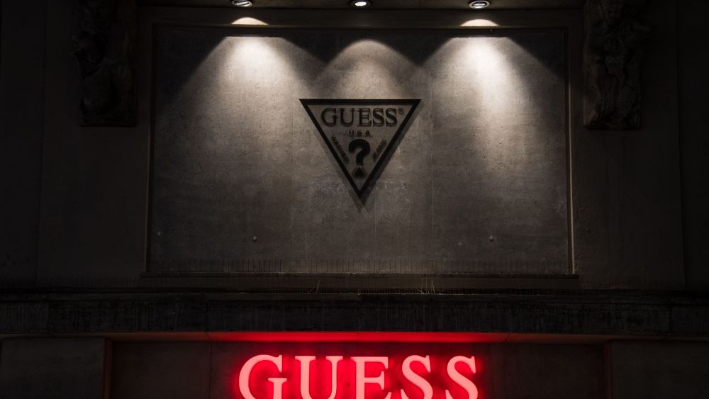 A view of a Guess store logo sign in Munich, GermanyBrands in Munich, Germany - 11 Mar 2017