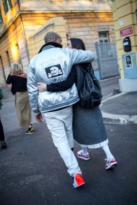 Street style at the Riccardo Tisci x Nike Air Max 97 Mid release event in Rome