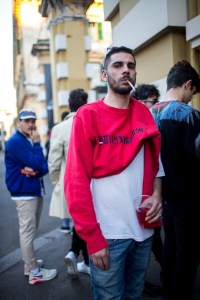 Street style at the Riccardo Tisci x Nike Air Max 97 Mid release event in Rome