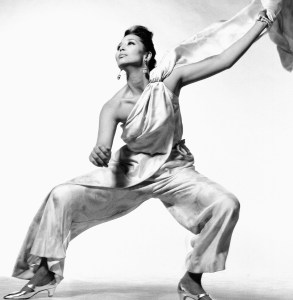 China Machado, evening pajamas by Galitzine, London, January 20, 1965