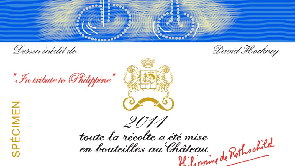 David Hockney Creates Chateau Mouton Rothschild Wine Label