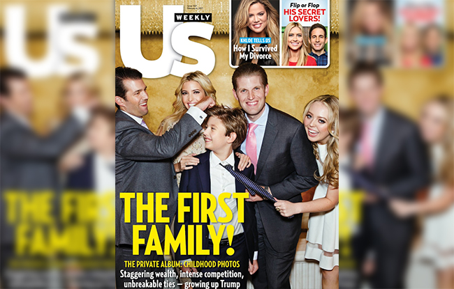 The Feb. 6 cover of Us Weekly .