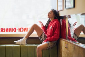 Sasha Lane in the Van + Urban Outfitters ad campaign.