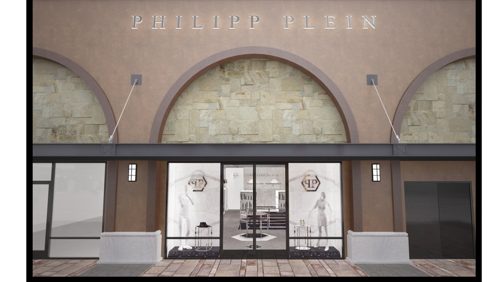 A rendering of the Philipp Plein store at Desert Hills Premium Outlets