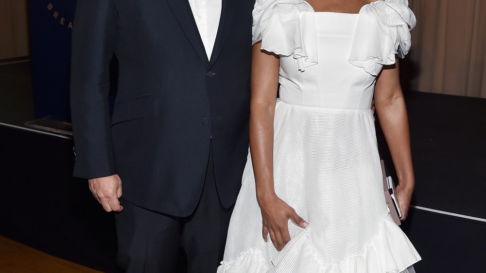 John Demsey, Tamron Hall==Housing Works' Groundbreaker Awards Dinner 2017==Metropolitan Pavilion, NYC==April 26, 2017==©Patrick McMullan==photo - Patrick McMullan/PMC==== John Demsey; Tamron Hall