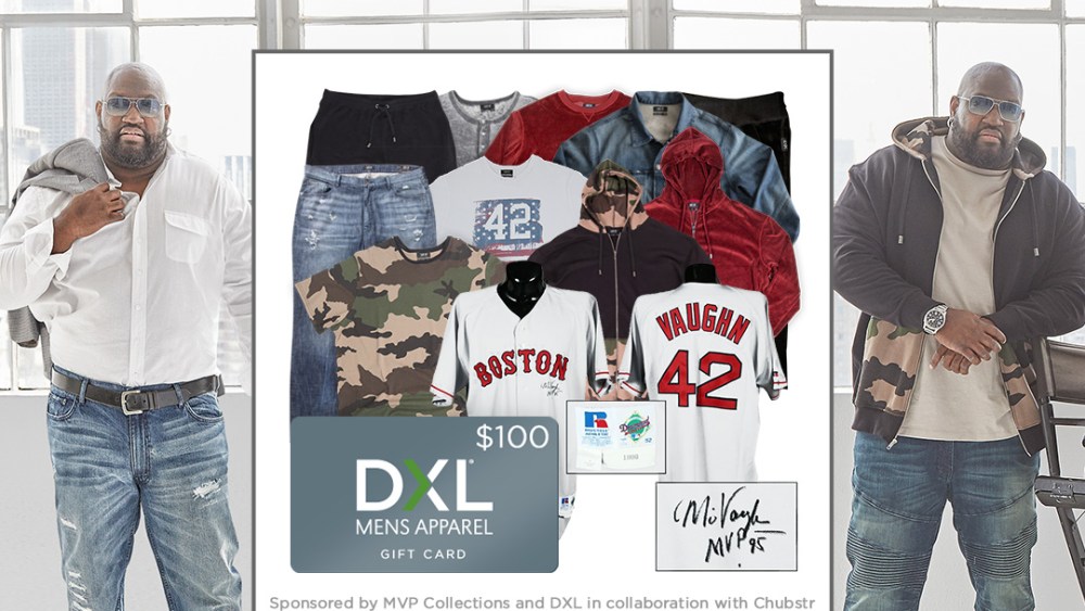 Mo Vaughn appears in the sweepstakes promotion for his brand.
